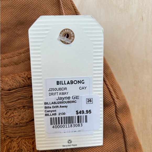 NWT Billabong Women's Brown Denim Shorts - Picture 4 of 5